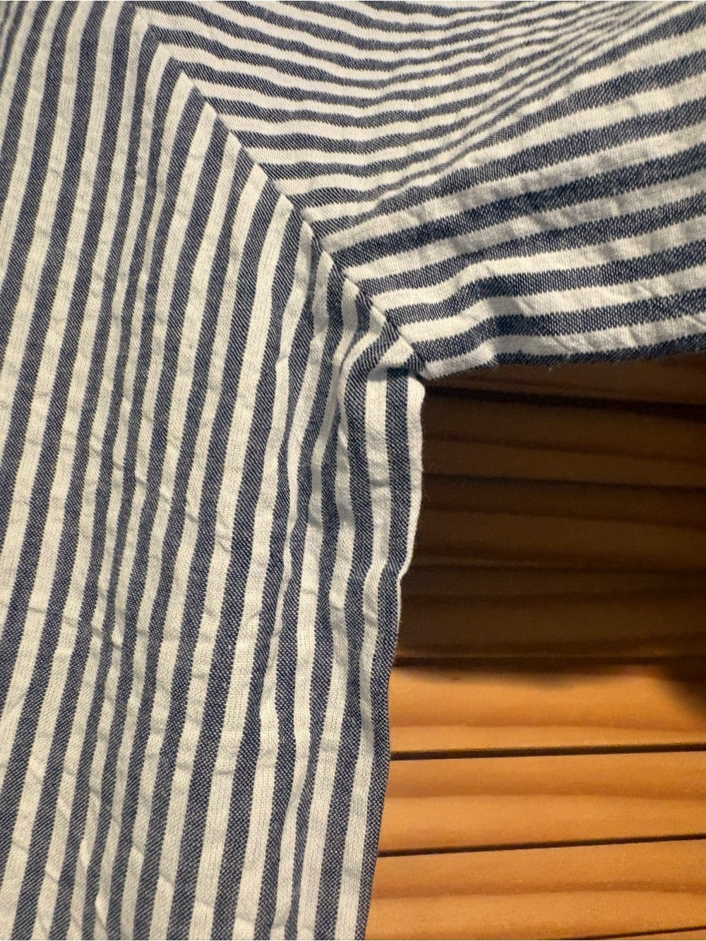 Vermont Country Store Seersucker Tiered Maxi Shirt Dress Striped Coastal Grandma - Picture 12 of 12